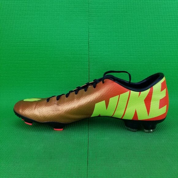 ✅2013 Nike Mercurial Victory IV FG Soccer Cleats Men's 13 Blaze/Orange/Gold/Lime - Picture 11 of 12